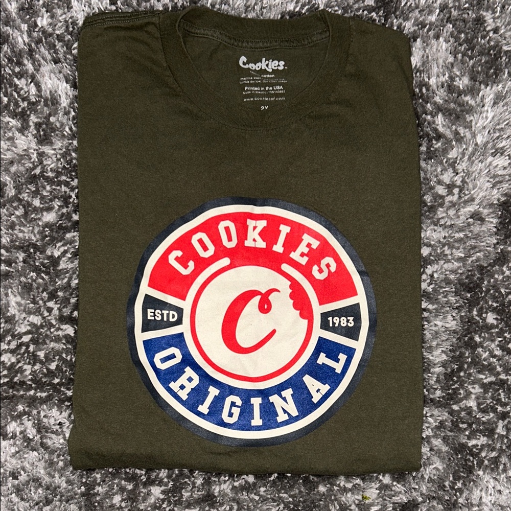 Cookies Original Men's Olive Green Short Sleeve Tee
